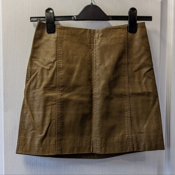 Brown Suede Free People mini skirt - Picture 4 of 6